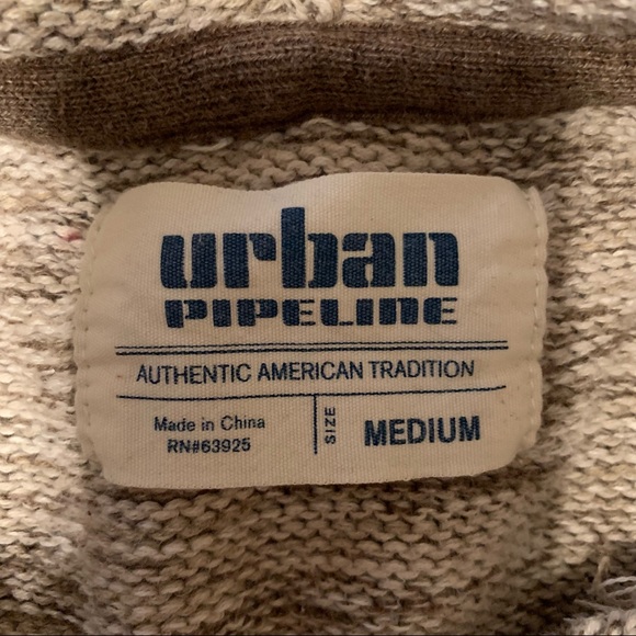 Urban Pipeline Cream Knit Hooded Sweater - Picture 5 of 6